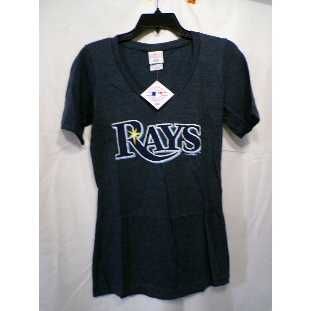 Campus Lifestyle Tampa Bay Rays Women's Navy V-Neck T-Shirt M